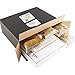 I00000 150PCS Gold plastic dinnerware set,White Gold Square Plates, Disposable Square Gold Plates Includes 25 Dinner Plates 25Dessert Plates 25Cups 25Plastic Cutlery for Christmas Party
