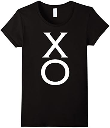 Women's Hip Elite: XO Hugs &amp; Kisses Cool Graphics T-Shirt Medium Black