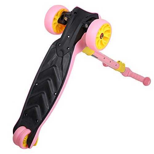 VOKUL Kick Scooter for Kids, 3 Widen Flashing PU Wheels, Adjustable Height Kids Scooter with a Easy Folding System, Best Gift for Kids Age 3+