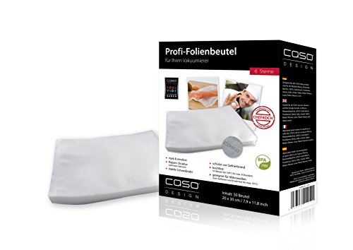 CASO Germany 50-Piece Vacuum Sealer Bag, 6.3 by 9.1-Inch