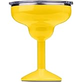 ORCA Rita | Temperature Insulated, Stainless Steel Margarita Glass, Lidded Tumbler for Cocktails, Wine & Cold Drinks — Sunflower