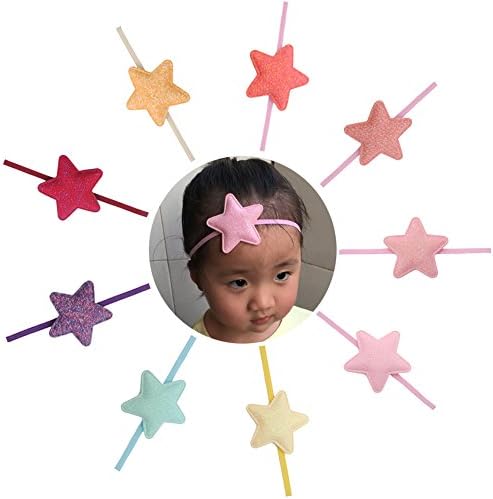 JNMOVASA Simple Mini Padded Star Skinny Headband Newborn Infant Hairbow