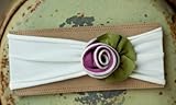Lovely Ovely Unusal Cotton Girls Baby Purple Rose White Hairband Headband