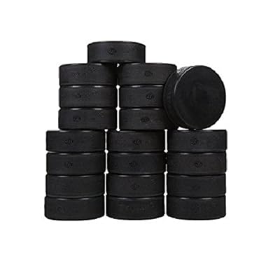 A&amp;R Sports Case of Ice Hockey Practice Pucks, Black - 20 Pack