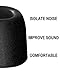 SIMOLIO Wireless TV Headset Replacement Ear Tips 5 Pairs, Noise Isolation Memory Foam Earbuds for Under-Chin Headsets, Soft Replacement Earbuds for SIMOLIO Wireless TV Headphones (Black, Small Size)