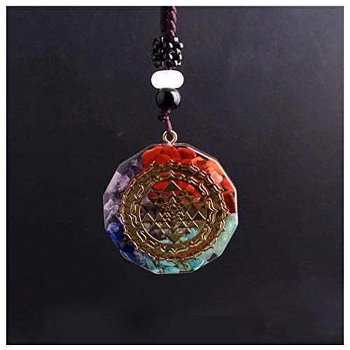 DIIIBARLORY Orgonite Pendant Sri Yantra Necklace Sacred Geometry