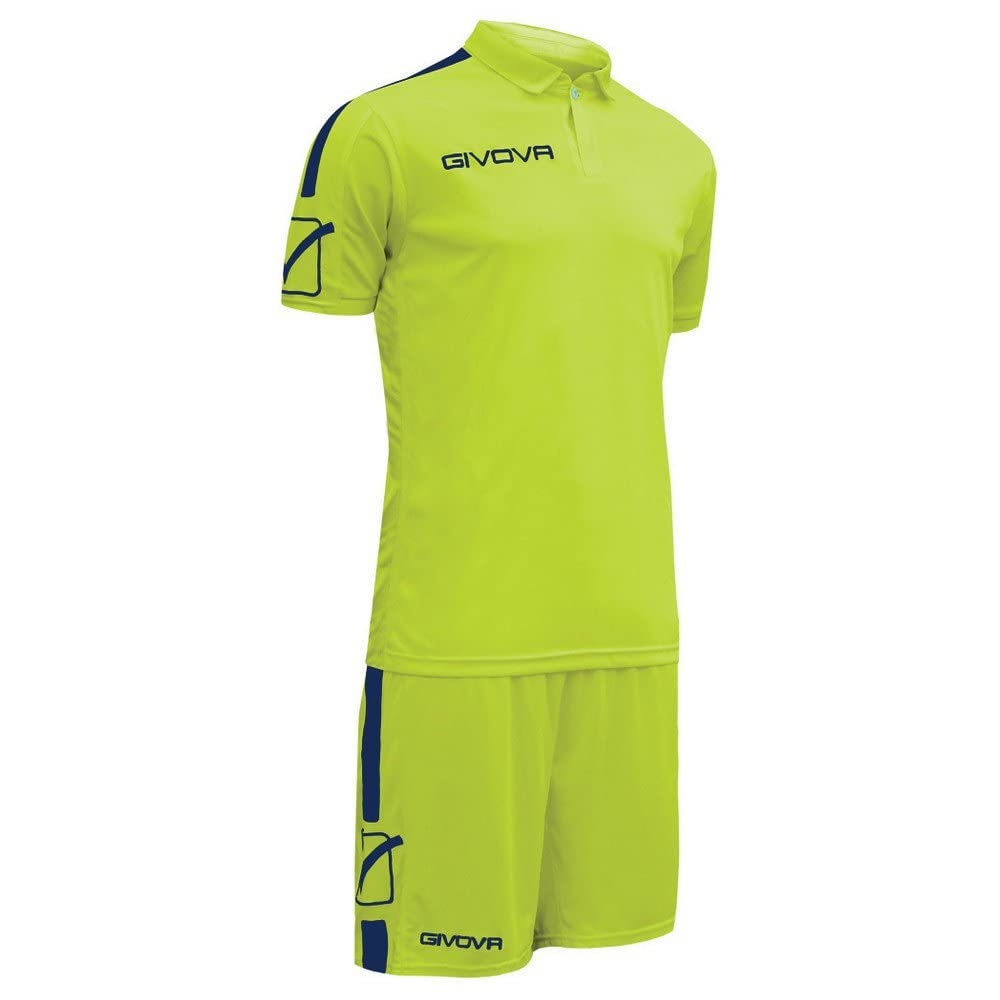 Givova, kit play, yellow fluo/blue, M