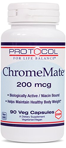 Protocol For Life Balance - ChromeMate 200 mcg - Helps Maintain Healthy Body Weight - 90 Capsules Protocol For Life Balance - ChromeMate 200 mcg - Helps Maintain Healthy Body Weight - 90 Capsules