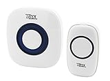 Liztek Portable Wireless Doorbell with 1 Remote Button and 1 Receiver Operating at 1000 feet Range with 52 Wireless door Chimes, Batteries Not Required for Receivers (White)