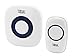 Liztek Portable Wireless Doorbell with 1 Remote Button and 1 Receiver Operating at 1000 feet Range with 52 Wireless door Chimes, Batteries Not Required for Receivers (White)