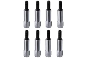 GSKMOTOR Chrome Valve Cover Bolt Set(8Pcs) Fit Chevy 283 305 327 350 383-Chrome Steel with Black Oxide Finish