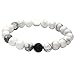 Top Plaza Unisex 8mm Agate Opalite Tiger Eye's Stone Beaded Bracelet, Healing Energy Balance Beads, 6-7 Inches(Pack of 3)