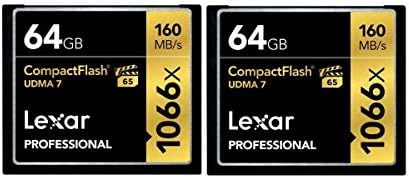 Lexar 1066x 64GB CompactFlash Card 2-Pack 160MB/s UDMA 7 Pro Photographer