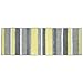 mDesign Striped Microfiber Polyester Spa Rugs for Bathroom Vanity, Tub/Shower - Water Absorbent, Machine Washable, Includes Soft Non-Slip Rectangular Accent Rug Mat in 3 Sizes - Set of 3 - Gray/Yellow