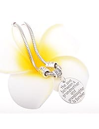 Brazalete con la frase “Love between a Grandmother and Granddaughter is Forever”, joyería familiar, regalo de Navidad