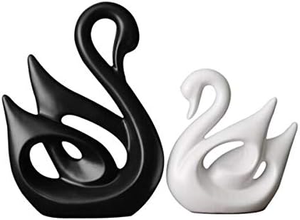 Yougou01 Home Accessories Ornaments Black And White Couples Swan