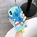 Ice Cream Stitch Case for iPhone X / 10,3D Cartoon Animal Cute Soft Silicone Rubber Character Blue Cover,Kawaii Animated Stylish Funny Cool Skin Cases for Boys Kids Child Teens Girls Guys (iPhone X)