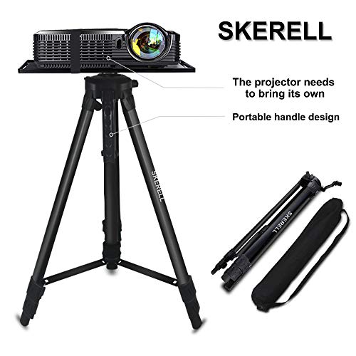 Projector Stand, Adjustable Laptop Stand, Multi-Function Stand,Aluminum Tripod Stand,Computer Stand with Plate and Carry Bag, Adjustable Height 17-46inches for Projectors/Laptops/Photography/DJ