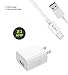 iPhone 8 Charger Set: iPhone X / 8 / 8 Plus / 7 Plus / 7 / 6 / 6S / 6S plus 5W 2.1A Power Adapter and Apple MFi Certified Lightning to USB Cable Kit by Ixir (1 Wall Charger + 1 Cable)