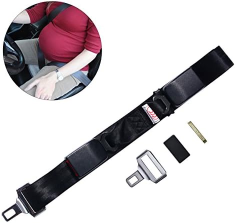 OZUAR Pregnant Seat Belt Bump Belt Pregnancy Car Seat Belt Maternity Car Seat Belt Adjuster Comfort Safety for Pregnant Mums to Be Belly Protect Unborn Baby 60-145cm length Black