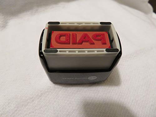 Paid Self Inking Rubber Stamp | Red Ink | for Professional and Personal Use|Fast Drying Ink| Executive Supplies