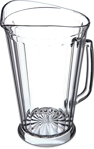 Carlisle FoodService Products Crystalite Tall Pitcher Rounded Pitcher for Restaurants, Catering, Kitchens,