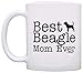 ThisWear Dog Lover Gifts Best Beagle Mom Ever Animal Pet Owner Rescue Gift 11oz Ceramic Coffee Mug with Handle White