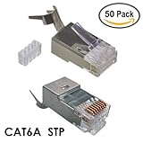 CAT6A STP RJ45 Shielded Modular Plug - 50 Pieces