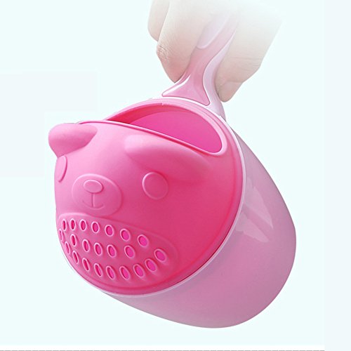 Per Baby Bath Waterfall Rinser Water Scoop Lovely Cartoon Bear Thickened Ladle Shower Sprinkler For Baby Bathe Shampoo Rinse Cup Hair Washing &Dabble-Pink - Thumbnail 6