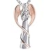 EternityMemory Angel Lady Stainless Steel Cremation Pendant Necklace Ashes Keepsake Holder Memorial Urn Jewelry (Silver and Rose Gold)