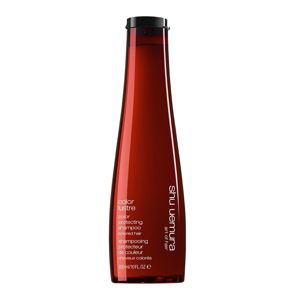 Shu Uemura, Brilliant Glaze Shampoo Color Lustre, Colour-Treated Hair, Enriched with Rose Oil and Goji Berry Extract, to Preserve Shine and Colour, 300 ml