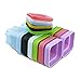 Etmact 24Pcs Thicken Colorful Square Plastic Plant Pot, Flower Pots (12pcs) with Saucers (12pcs) Plant Pots Flower Pots Plant Saucer Plastic Pots Plastic Plant Saucer Flower Pot Saucer