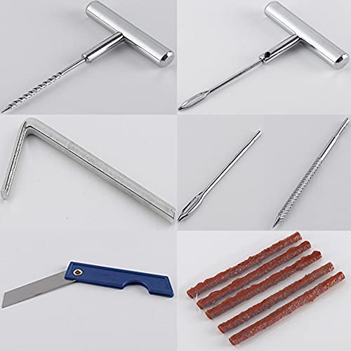 DAIFUQIHUA Tire Repair kit, Tire Plug kit, Flat Tire Repair Kit, Car tire Repair kit to fix a Flat, Suits Cars, Motorcycles, Trucks, ATV, UTV, Jeeps, 11 Pcs