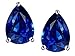 Star K Sterling Silver Pear Shape 9x7mm Earring Studs