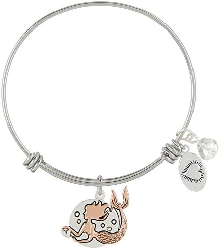 Footnotes Two Tone Mermaid Bangle Bracelet One Size Two tone