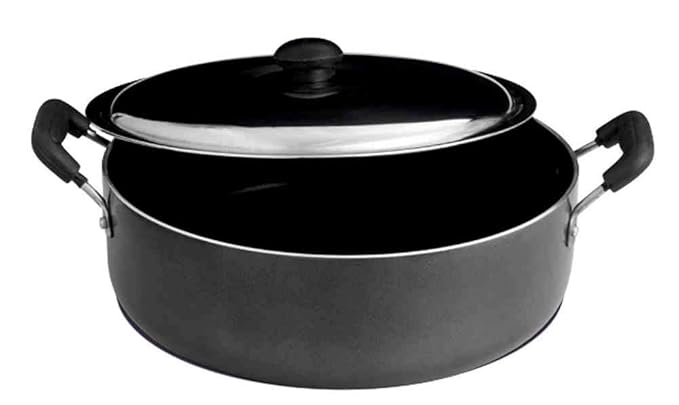 ANNA ALUMINIUM Non Stick Cooking Pot with LID 3 LTR