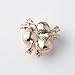 Prettyia 10Pcs Cute Fashion Jewelry Crystal Rhinestone Flowered Pearl Button Necklace Ornaments Hair Band Decors Earrings Supply Rose Gold