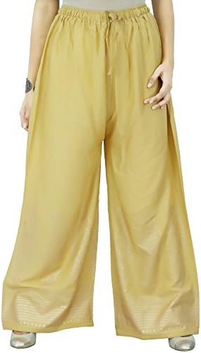 Women Casual Wear Paisley Printed Palazzo Harem Cotton Elastic Waist Pant