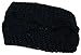 Best Winter Hats Solid Color Cable & Garter Stitch Knit Headband (One Size) - Black