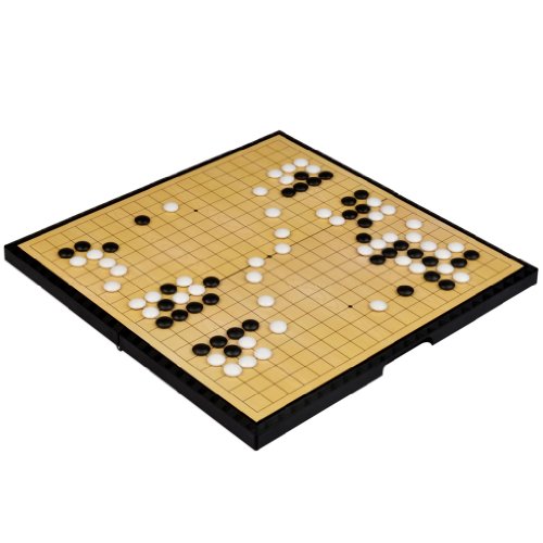Magnetic Go Board w/ Single Convex Magnetic Plastic Stones Set- 11.3" x 11.2"