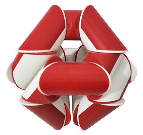 Novelty Magic Snake Puzzle Cube Toys Fidget Brain Teaser Puzzles Grow Toy for Anxiety Twisty Ruler Gift Red 24