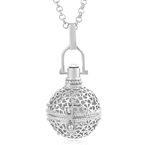Vocheng Engelsrufer Blossom Cage Necklace 3 Colors Plating Pendant Jewelry VA-211 (Imitation Rhodium Plated )