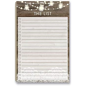 Rustic To Do List Notepad with Magnetic Back - 8.5