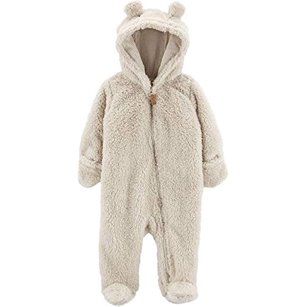 Carter S Combinaison En Peluche A Capuche Avec Oreilles Tenues De Neige Bebe