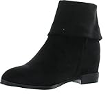 Dbdk Mercury-1 Women's Strappy Foldable Side Zipper Hidden Wedge Ankle Booties