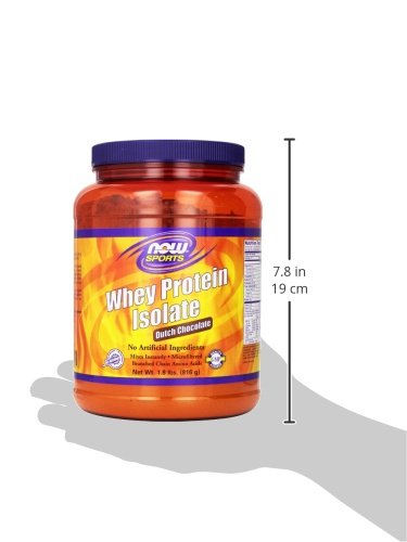 NOW Sports Whey Protein Isolate Dutch Chocolate, 1.8-Pound