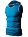 H2H Mens Active Wear Slim Fit Hooded Sleeveless T-shirts with Various Colors