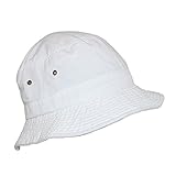 Dorfman Pacific Cotton White Crushable Summer Sun Bucket Hat