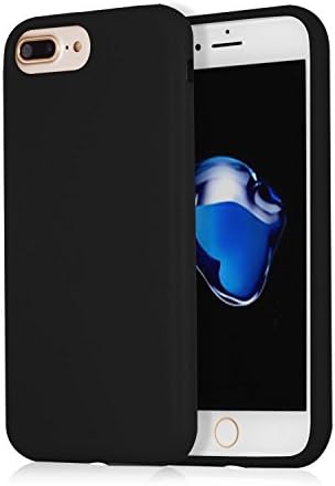 Covery Soft Silicone Protective Case Super Shockproof Drop-Detection Back Cover for iPhone 7 Plus -- 5.5 inch / Matte Black