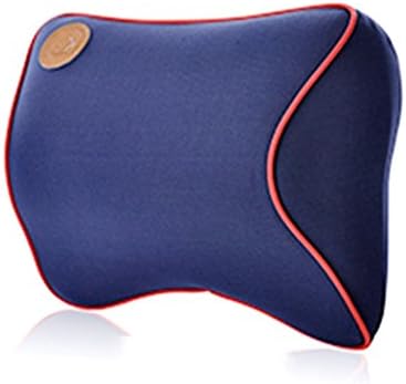 Mowon Breathable Space Memory Foam Head Neck Vertebra Support Car Seat Headrest Pad Pillow (Royal Blue)